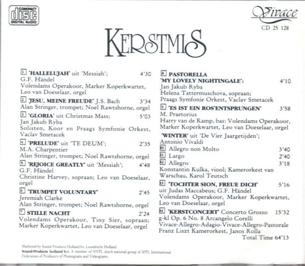 G.F. Händel*, J.S. Bach*, Jakub Jan Ryba, M.C. Charpentier*, Jeremiah Clarke, M. Praetorius*, Antonio Vivaldi-1