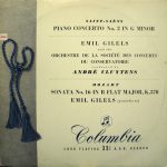 Camille Saint-Saëns - Emil Gilels / Wolfgang Amadeus Mozart - Emil Gilels And The Orchestre De La Société Des Concerts Du Conservatoire Conducted By André Cluytens-0