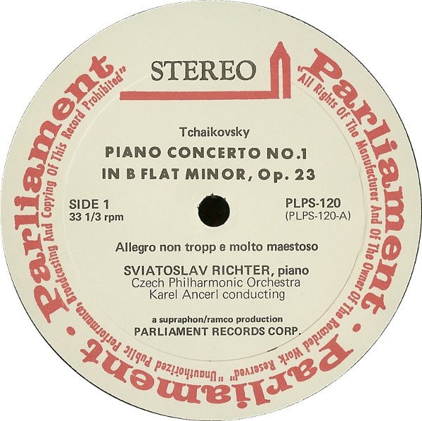 Sviatoslav Richter, Pyotr Ilyich Tchaikovsky, The Czech Philharmonic Orchestra, Karel Ančerl-1