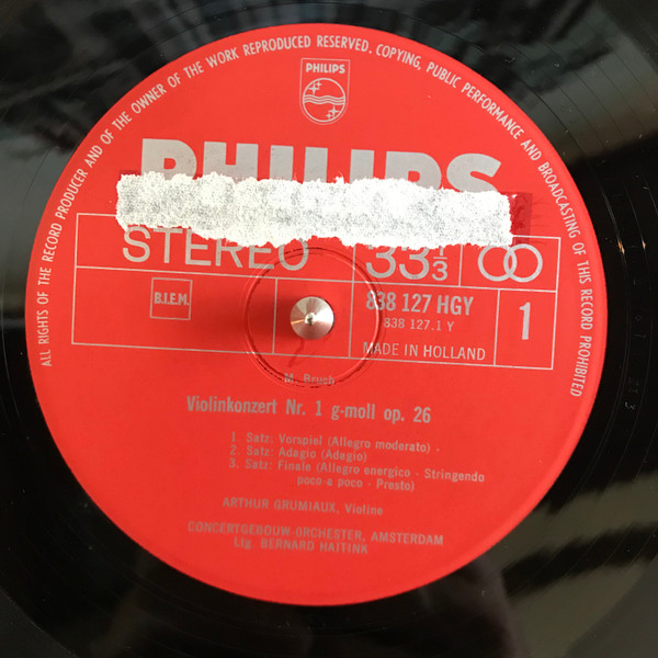 Max Bruch / Camille Saint-Saëns - Arthur Grumiaux, Concertgebouworkest, Bernard Haitink, Orchestre Des Concerts Lamoureux, Manuel Rosenthal-1