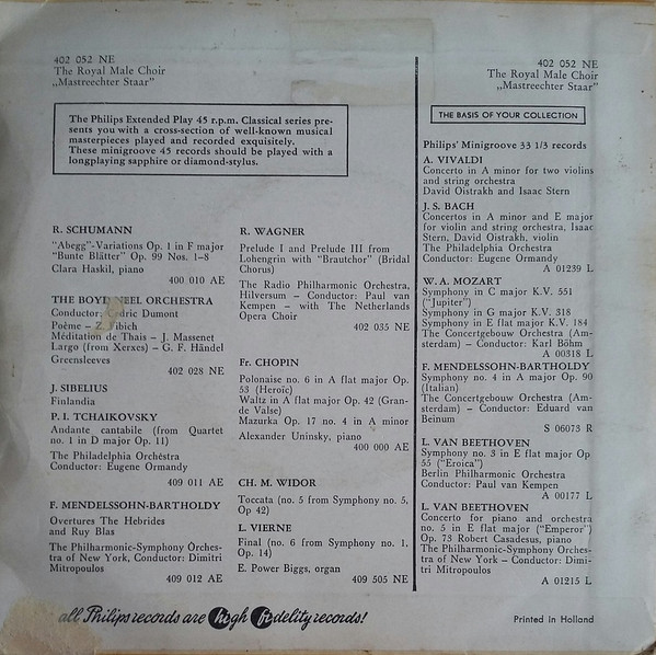 Royal Male Choir "Mastreechter Staar"*-1