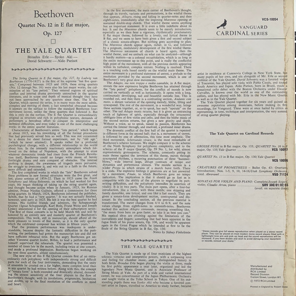 Ludwig van Beethoven – Yale Quartet, Broadus Erle, Syoko Aki, David Schwartz, Aldo Parisot-1