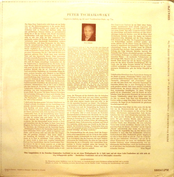 Pyotr Ilyich Tchaikovsky - Münchner Philharmoniker , Dirigent: Fritz Lehmann-1