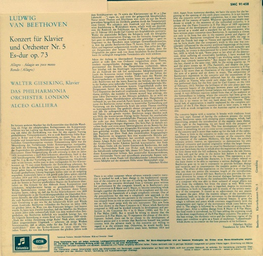 Walter Gieseking, Ludwig van Beethoven, Philharmonia Orchestra Dirigent • Alceo Galliera-1