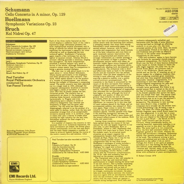 Robert Schumann / Léon Boëllmann / Max Bruch - Paul Tortelier, Royal Philharmonic Orchestra, Yan Pascal Tortelier-1