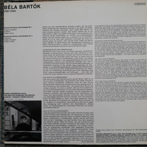 Béla Bartók - Daniel Barenboim / New Philharmonia Orchestra / Pierre Boulez-1