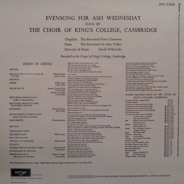 The King's College Choir Of Cambridge / David Willcocks-1