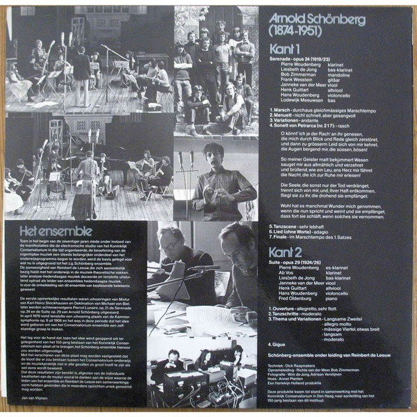 Arnold Schoenberg, Schönberg Ensemble, Reinbert De Leeuw-1