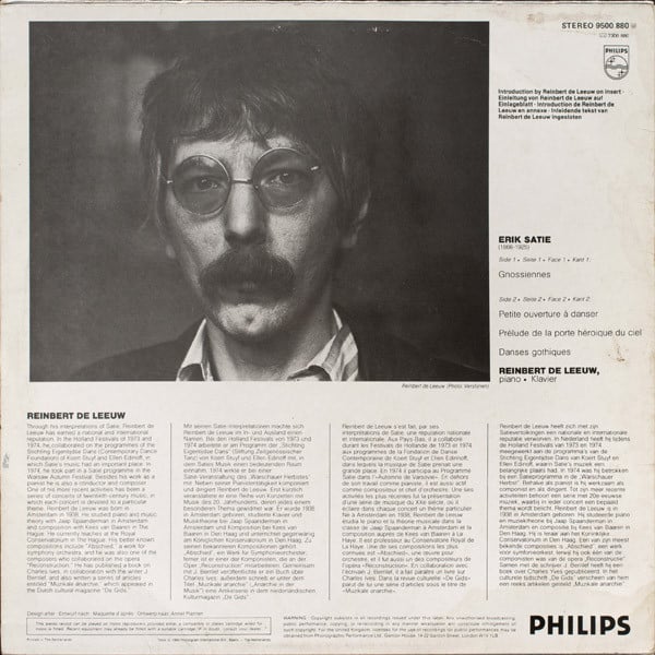 Erik Satie, Reinbert de Leeuw-1