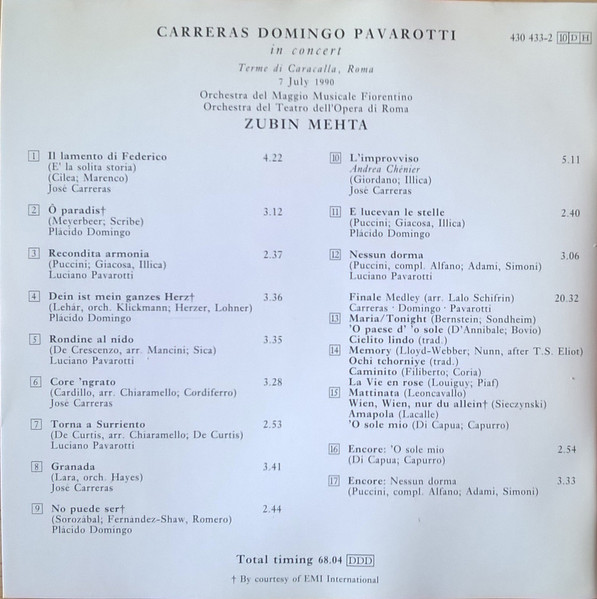 Carreras*, Domingo*, Pavarotti*, Mehta*-1