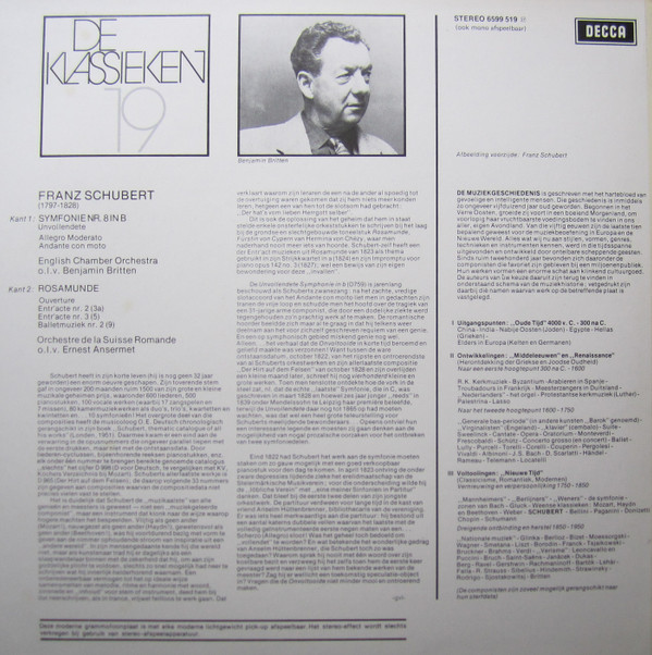 Franz Schubert - Benjamin Britten, Ernest Ansermet-1