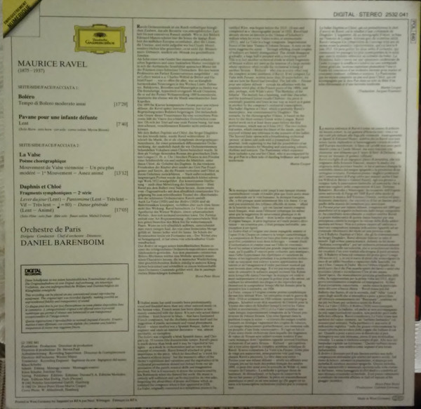 Ravel*, Orchestre De Paris · Daniel Barenboim-1