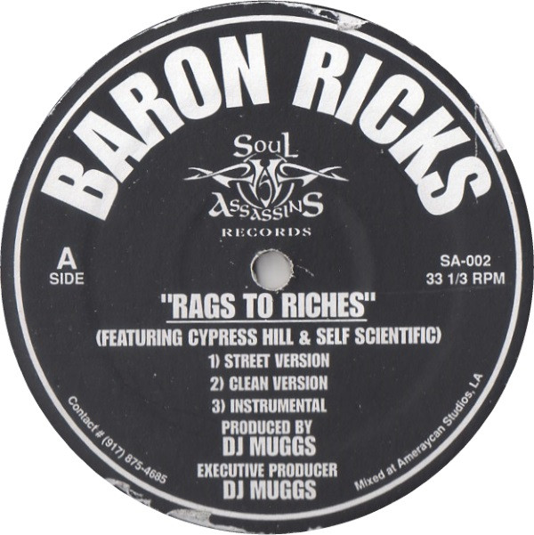 Rags To Riches / Harlem River Drive-0 Baron Ricks* Featuring Cypress Hill & Self Scientific-0