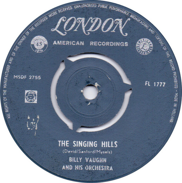 The Singing Hills / La Paloma-0 Billy Vaughn And His Orchestra-0