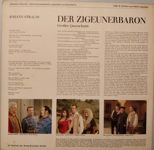 Johann Strauss*, Rudolf Schock, Házy Erzsébet, Benno Kusche, Eberhard Wächter, Karl Schmitt-Walter, Orchester Der Deutschen Oper Berlin, Robert Stolz-1