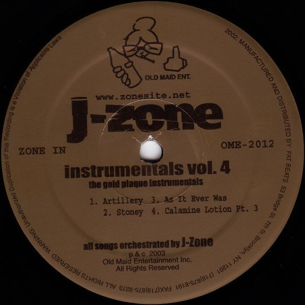 The Gold Plaque Instrumentals (Instrumentals Vol.4)-0 J-Zone-0