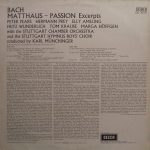 Johann Sebastian Bach - Peter Pears - Hermann Prey - Elly Ameling - Fritz Wunderlich - Tom Krause - Marga Höffgen, Stuttgarter Kammerorchester, Stuttgarter Hymnus-Chorknaben, Karl Münchinger-1