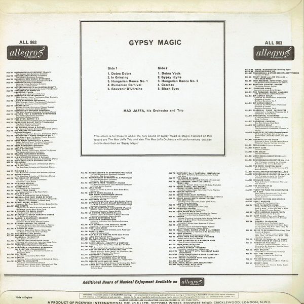 Max Jaffa His The Max Jaffa Orchestra And The Max Jaffa Trio-1