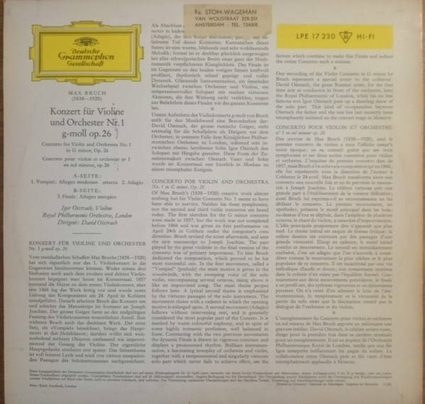 Max Bruch, Igor Oistrach, David Oistrach-1