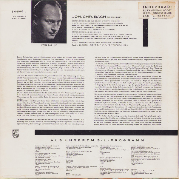 Johann Christian Bach - Wiener Symphoniker - Paul Sacher-1
