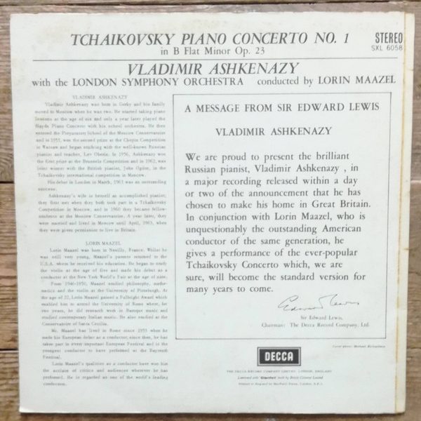 Pyotr Ilyich Tchaikovsky, Vladimir Ashkenazy, Lorin Maazel, London Symphony Orchestra-1