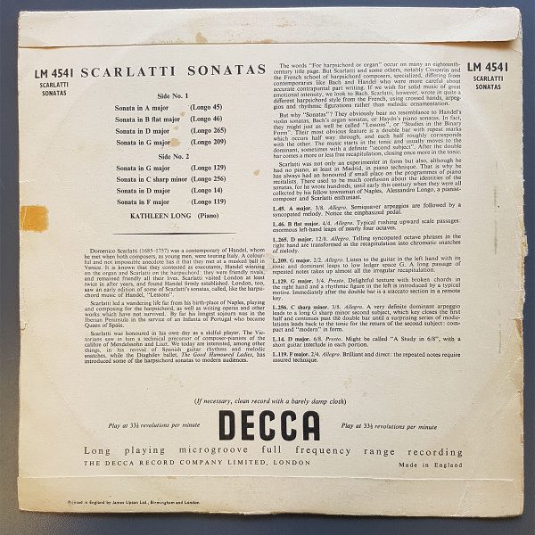Domenico Scarlatti, Kathleen Long-1