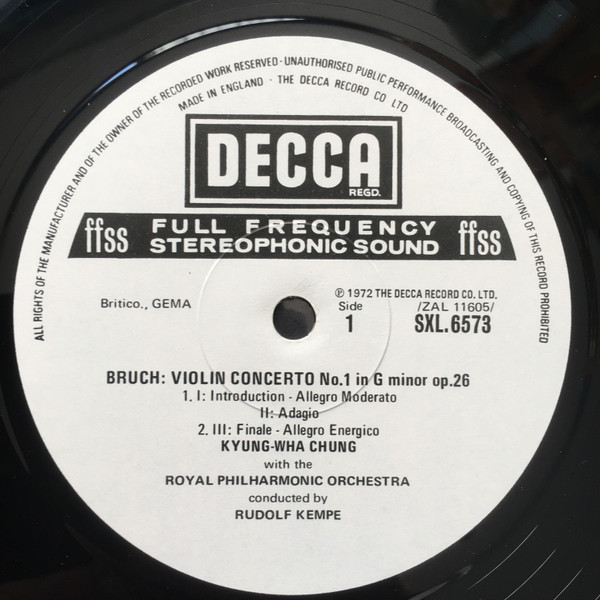 Max Bruch, Kyung-Wha Chung, Royal Philharmonic Orchestra, Rudolf Kempe-1