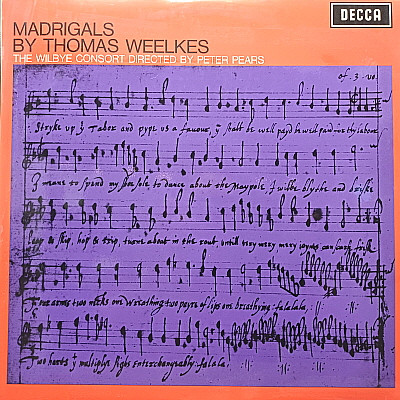 The Wilbye Consort, Peter Pears, Susan Longfield, Doreen Price, Margaret Cable, Nigel Rogers (2), Ian Partridge, Geoffrey Shaw, Geoffrey Colby-0
