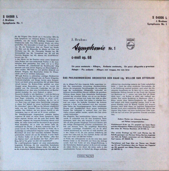 Johannes Brahms, The Hague Philharmonic, Willem Van Otterloo-1