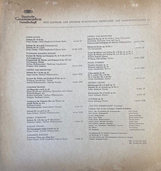 Rossini* / Brahms* – Paul van Kempen, Berliner Philharmoniker-1