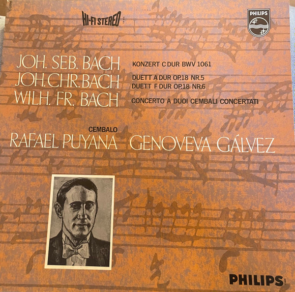 Johann Sebastian Bach, Johann Christian Bach, Wilhelm Friedemann Bach, Rafael Puyana, Genoveva Gálvez-0