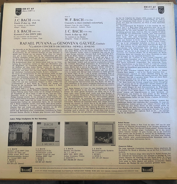 Johann Sebastian Bach, Johann Christian Bach, Wilhelm Friedemann Bach, Rafael Puyana, Genoveva Gálvez-1