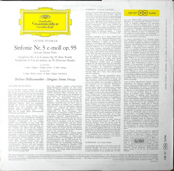 Antonín Dvořák ‧ Berliner Philharmoniker ‧ Dirigent: Ferenc Fricsay-1