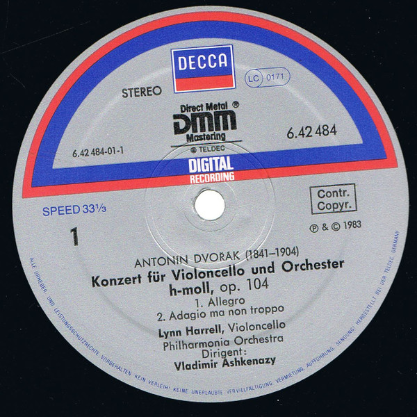 Antonín Dvořák / Max Bruch - Lynn Harrell, Philharmonia Orchestra, Vladimir Ashkenazy-1