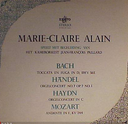 Bach*, Händel*, Haydn*, Mozart* - Marie-Claire Alain, Het Kamerorkest Jean-François Paillard*-0