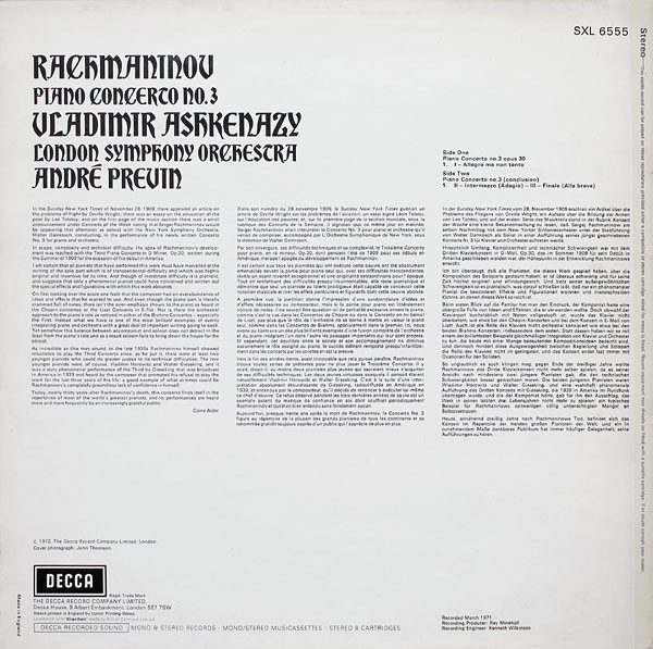 Rachmaninov*, Vladimir Ashkenazy, London Symphony Orchestra, André Previn-1