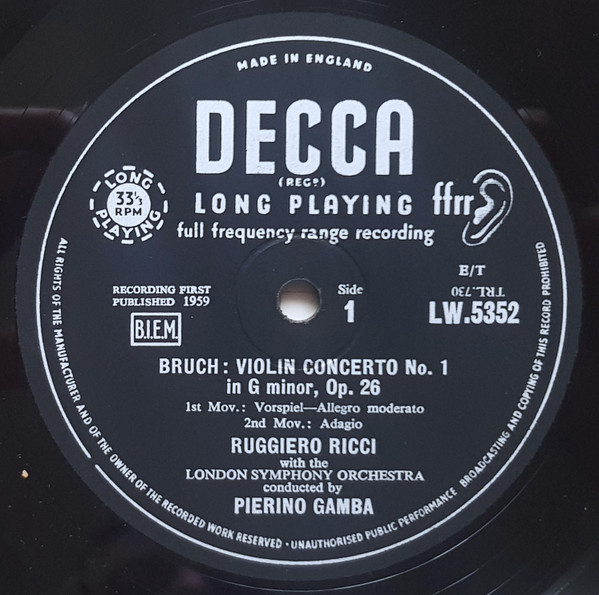 Max Bruch - Ruggiero Ricci, London Symphony Orchestra, Pierino Gamba-1