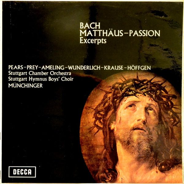 Johann Sebastian Bach, Peter Pears - Hermann Prey - Elly Ameling - Fritz Wunderlich - Tom Krause - Marga Höffgen, Stuttgarter Kammerorchester, Stuttgarter Hymnus-Chorknaben, Karl Münchinger-0
