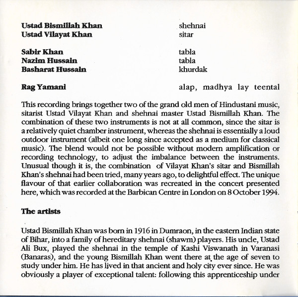 Vilayat Khan, Bismillah Khan-1
