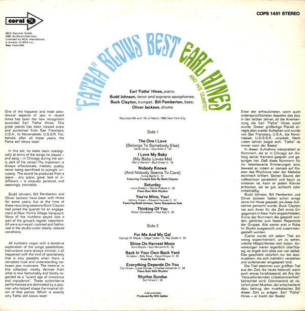 Earl Hines And His Quartet-1
