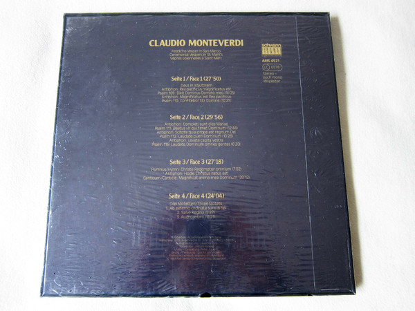 Claudio Monteverdi – Julie Kennard, Elisabeth Harrison, David Wilson-Johnson, Trinity Boys Choir*, Accademia Monteverdiana, Denis Stevens-1