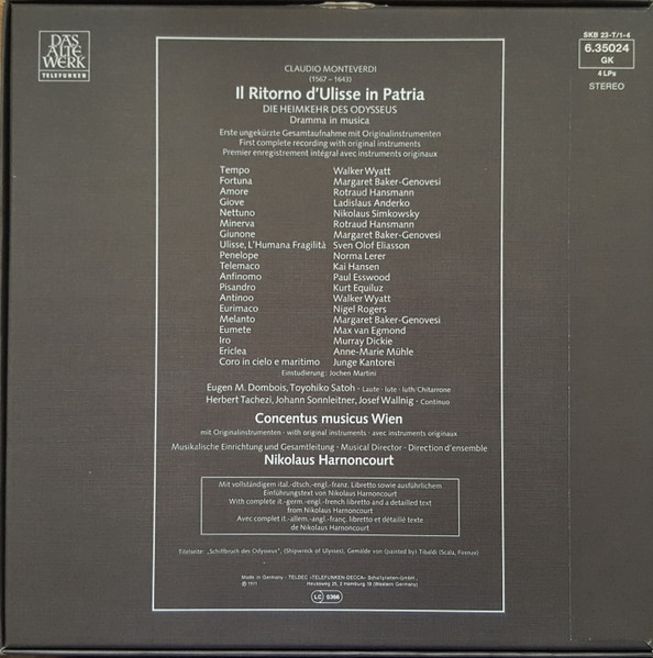 Monteverdi* - Concentus Musicus Wien · Nikolaus Harnoncourt-1