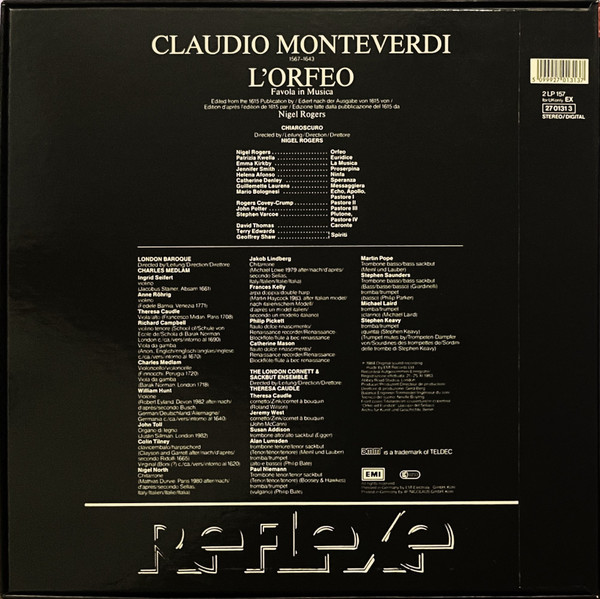 Claudio Monteverdi - Ensemble Chiaroscuro, London Baroque, London Cornett And Sackbut Ensemble, Nigel Rogers (2) And Charles Medlam-1