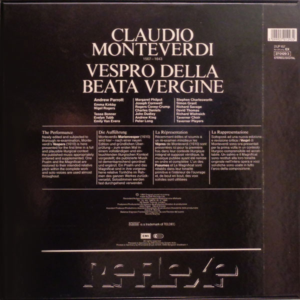 Monteverdi* – Taverner Consort, Taverner Choir, Taverner Players, Andrew Parrott-1