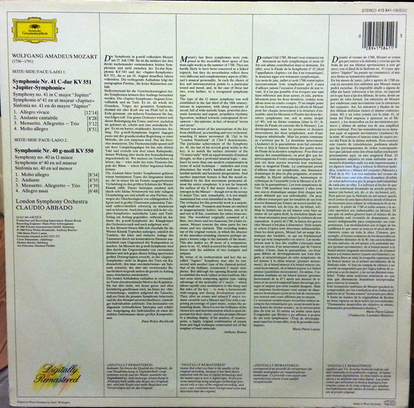 Wolfgang Amadeus Mozart, London Symphony Orchestra, Claudio Abbado-1