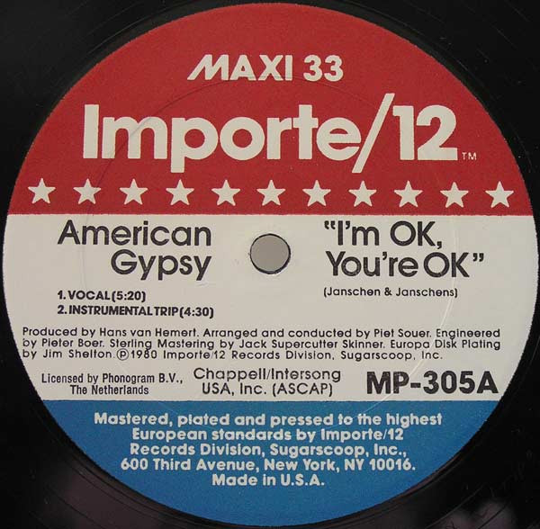 I'm OK, You're OK-0 American Gypsy-0