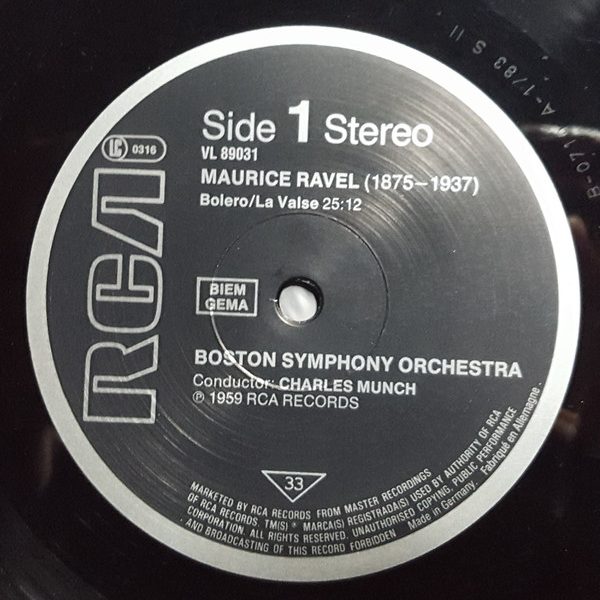 Ravel* / Debussy* – Boston Symphony Orchestra, Charles Münch*-1