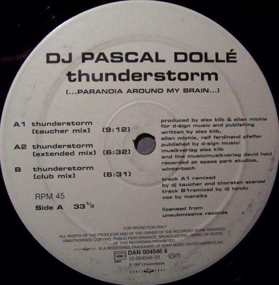 Thunderstorm (...Paranoia Around My Brain...)-0 DJ Pascal Dollé*-0