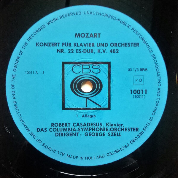 Wolfgang Amadeus Mozart - Robert Casadesus, Columbia Symphony Orchestra, George Szell-1