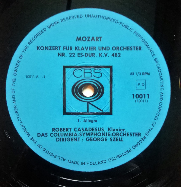 Wolfgang Amadeus Mozart - Robert Casadesus, Columbia Symphony Orchestra, George Szell-1